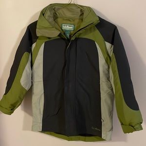 LLBean winter jacket with removable fleece layer. Size boys M 10/12.